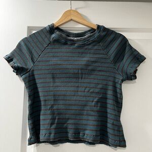 Handmade striped rib tshirt